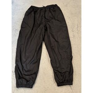 Pro Spirit Plus Size Black Nylon Track Pants Joggers High Rise 1X